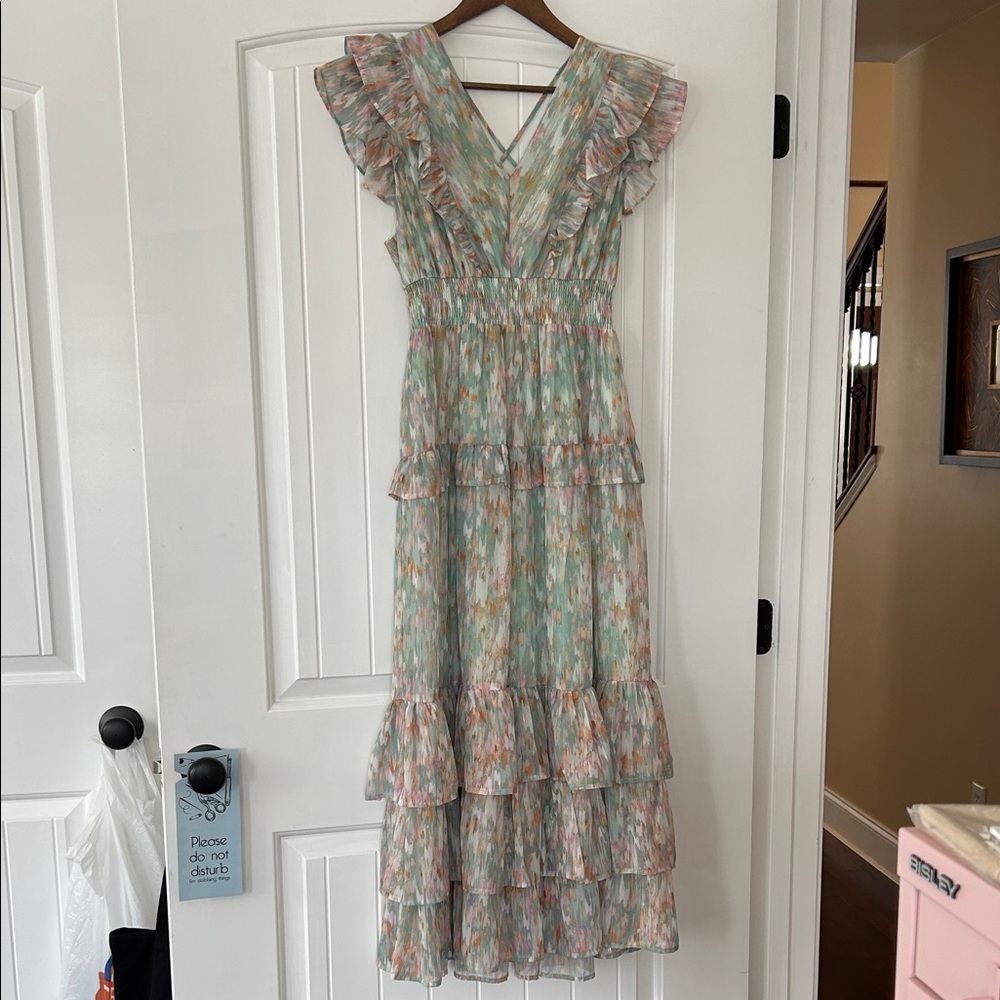 Koko & Mason Floral Ruffle Maxi Dress - Picture 3 of 10